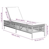 thumbnail of vidaXL Sonnenliege mit Auflage Grau Poly Rattan