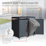 thumbnail of ML-Design Mülltonnenbox 4er mit Pflanzdach für 4 Mülltonnen, 240L 264x80x124cm Anthrazit, Stahl, wetterfest, Abschließbare Mülltonnenverkleidung mit