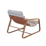 thumbnail of Relaxsessel aus Stahl und Textilene mit Terracotta-Fußstütze