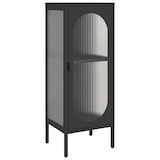 thumbnail of vidaXL Sideboard Schwarz 40x35x105 cm Glas und Stahl