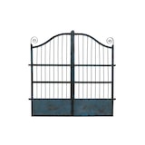 thumbnail of Biscottini Eingangstore 115x6x115 cm - Gartentor für den Außenbereich - Gartenzaun - Hellblaues Schmiedeeisentor