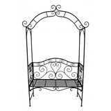 thumbnail of Bank mit Rosenbogen Rankhilfe Rankgitter Torbogen Gartenbank Metall schwarz