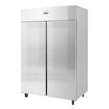 thumbnail of Frigorífico de alta eficiencia energética clase A, 2 puertas, acero inoxidable, tropicalizado 40°C, GN2/1, 215x140x81cm, 1400L, Polar Serie U UA032