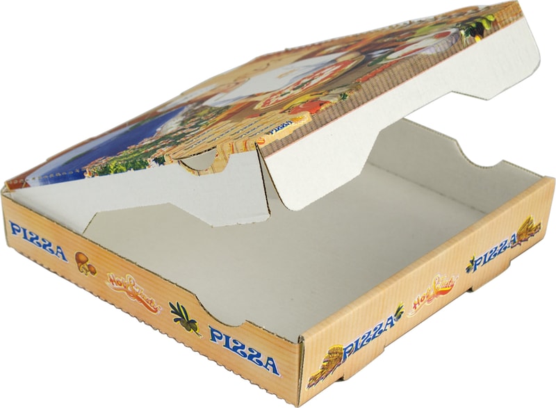 EMBALLAGES TRIANGULAIRES PIZZA THEPACK 230 G/M2 18x23x3 CM BLANC