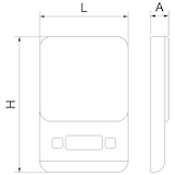 thumbnail of Balança de cozinha. Balança digital de precisão 113x24x181 mm.