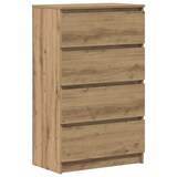 thumbnail of vidaXL Dressoir 60x35x98,5 cm bewerkt hout artisanaal eikenkleur