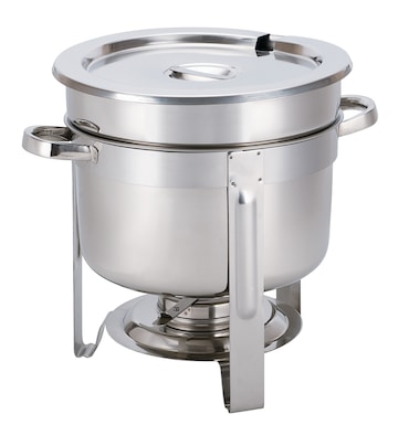 METRO Professional Calentador de sopa, acero inoxidable, 9.8 L, redondo, con tapa