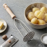 thumbnail of Kartoffelstampfer aus Buche mit Metallplatte für Kartoffelpüree