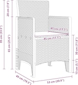thumbnail of vidaXL Garten-Essgruppe 3 pcs Anthrazit 100 x 100 x 73 cm Plastik
