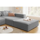 thumbnail of KAWOLA Sofa CARMO Ecksofa Stoff grau mit Hocker Recamiere rechts