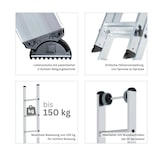 thumbnail of PROREGAL Sprossen-Schiebeleiter 2-teilig ohne Traverse 2x6 Sprossen