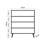 thumbnail of Dmora Credenza Dgiannin, Buffet da soggiorno, Madia da salotto, Dispensa da cucina, 95x36h111 cm, Quercia