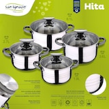 thumbnail of San Ignacio - Batería de Cocina Hita 16/18/20/24cm en Acero Inoxidable Apto para Inducción
