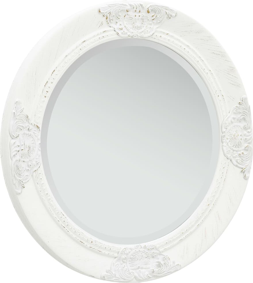 Décoshop26 - Runder Wandspiegel im Barockstil 50 cm Weiß DEC022886 DEC022886