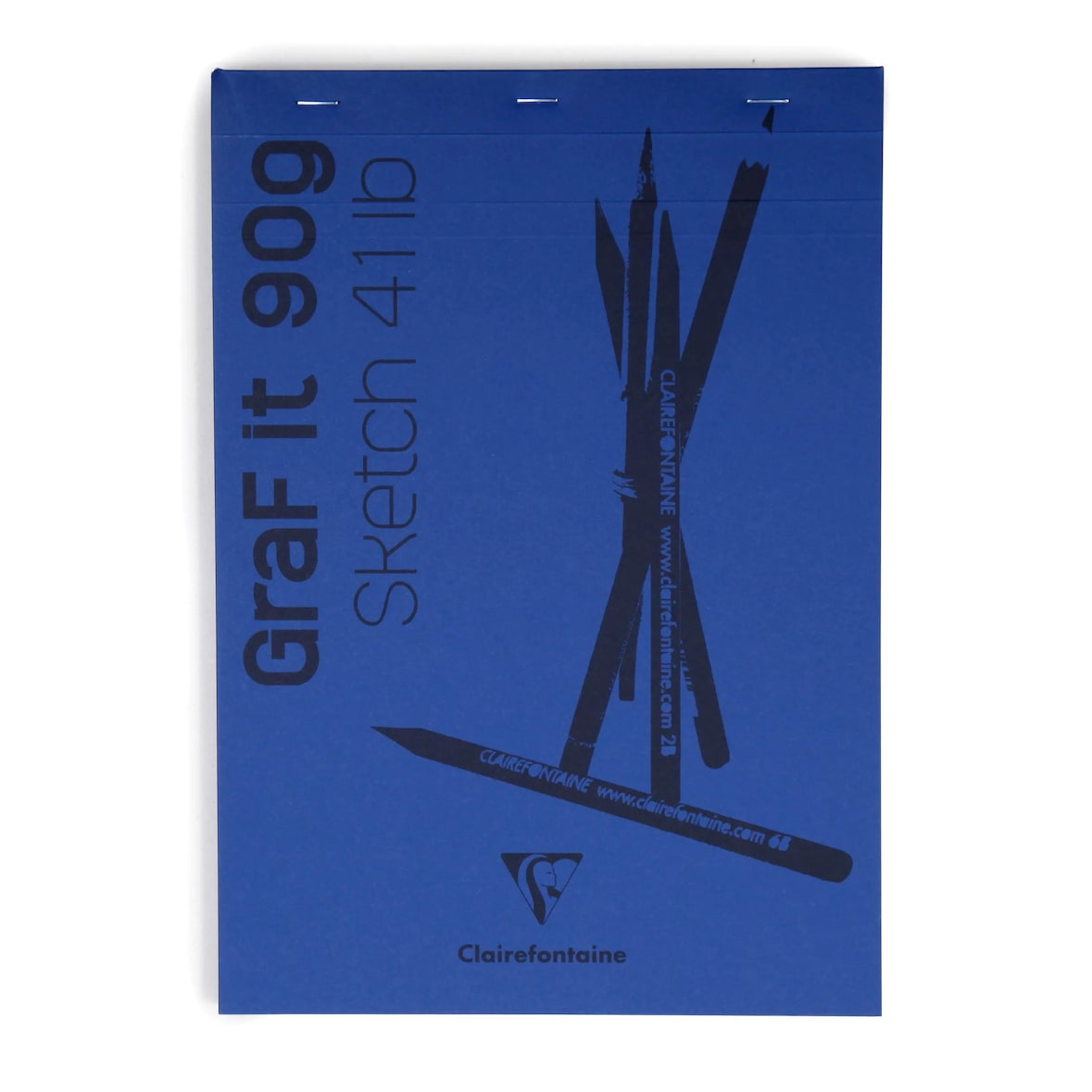 Clairefontaine 5x Skizzenblock A5 GraF'it, kopfseitig geheftet, 80 Blatt 90g - Mitternachtsblau 96732C