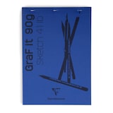 thumbnail of Clairefontaine 5x Skizzenblock A5 GraF'it, kopfseitig geheftet, 80 Blatt 90g - Mitternachtsblau 96732C