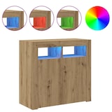 thumbnail of vidaXL Sideboard mit LED-Leuchten Artisan-Eiche 80x35x75 cm