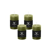 thumbnail of Rustik Marble Kerzen (durchgefärbt mit ASF) Olive Grün 100 x 68 mm, 4 Stück
