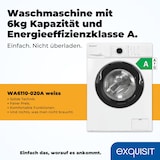 thumbnail of Exquisit Waschmaschine WA6110-020A weiss | 6 kg Fassungsvermögen | Energieeffizienzklasse A | 16 Waschprogramme | Kindersicherung