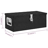 thumbnail of DELUKE® Aluminiumbox mit Deckel - Abschließbar Alubox Deichselbox Alu Anhängerbox Werkzeugkiste Metall Transportbox Metallkiste, 70x31x27cm Schwarz