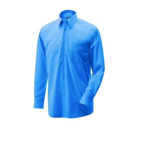 400 - Oberhemd langarm : royal blue 60% Baumwolle 40% Polyester 120 g/m² 42