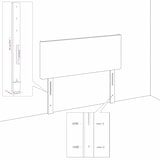 thumbnail of vidaXL Kopfteil Dunkelgrün 80x5x118/128 cm Samt