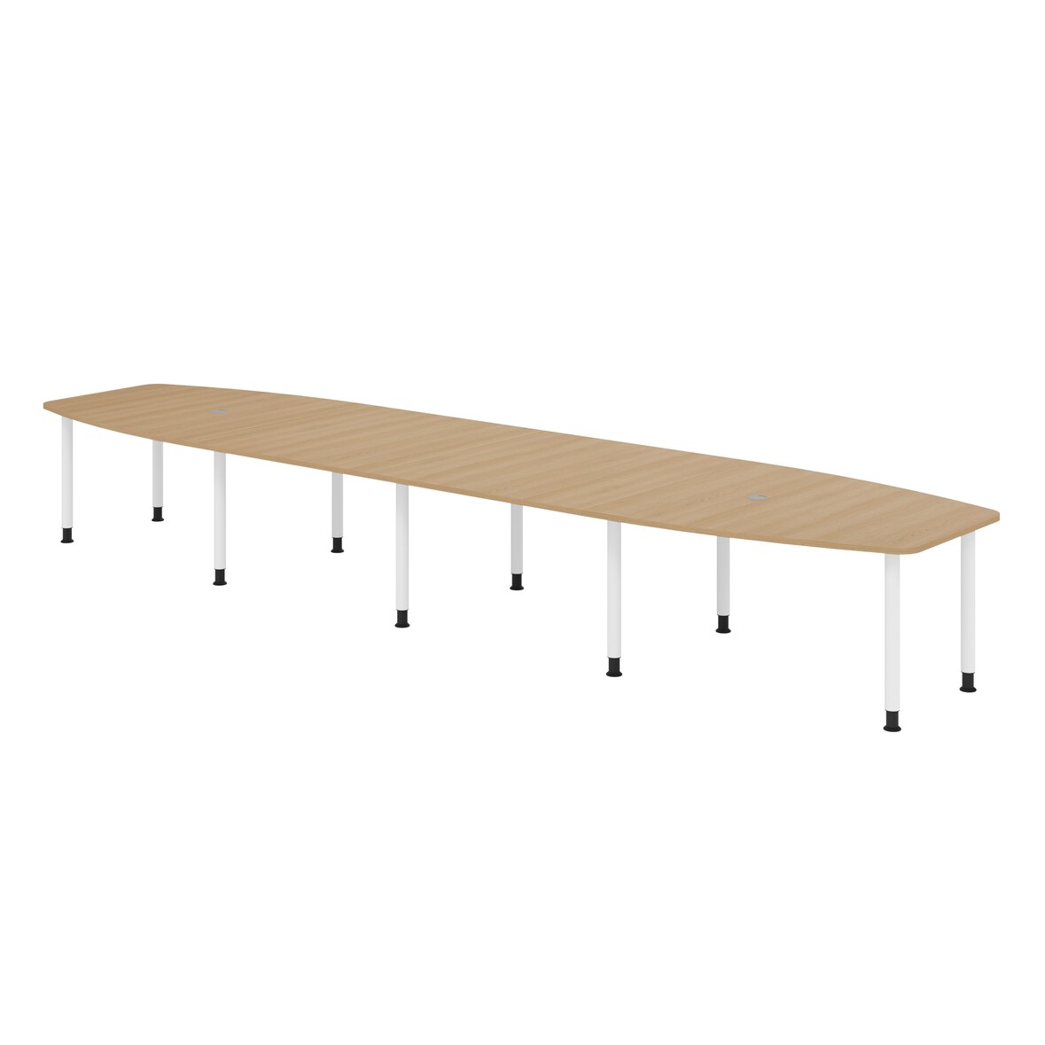 Hammerbacher-Konferenztisch 520cm/10 Rundrohrfüße Eiche-VKT52C/E/W