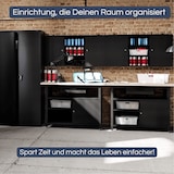 thumbnail of Hängeschrank Werkstatt abschließbar OLIS - Metallschrank hängend | Werkstattschrank Werkzeugschrank Wandschrank Garage, 60x120x20cm Schwarz