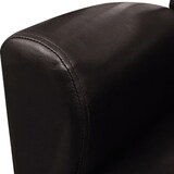 thumbnail of Helloshop26 - Fauteuil chaise siège lounge design club sofa salon cuir synthétique marron foncé 1102043/3
