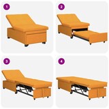 thumbnail of vidaXL Slaapbank 3-in-1 Uittrekbaar in Donker Gele Stof