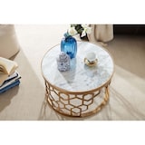 thumbnail of Couchtisch `Marble`, luxuriöser Marmor-Metalltisch, stilvolles Wohnzimmer-Design. 60x60x36 cm | Kadima Design