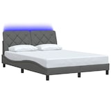 thumbnail of vidaXL Bettgestell mit LED ohne Matratze Dunkelgrau 140x190 cm Stoff