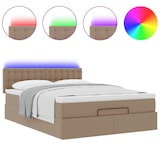 thumbnail of vidaXL Ottoman-Bett mit Matratzen & LEDs 140x190cm Kunstleder