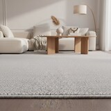thumbnail of Teppich Waschbar Uni Elegant Strapazierfähig Schlafzimmer Flur Silber 80x150 cm OEKO-TEX Fußbodenheizung geeignet – CIMA von Kadima Design