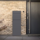 thumbnail of ML-Design Standbriefkasten Anthrazit 39,5×14,1×115 cm, Edelstahl, abschließbar mit 2 Schlüsseln, wetterfest, moderner Postkasten freistehend