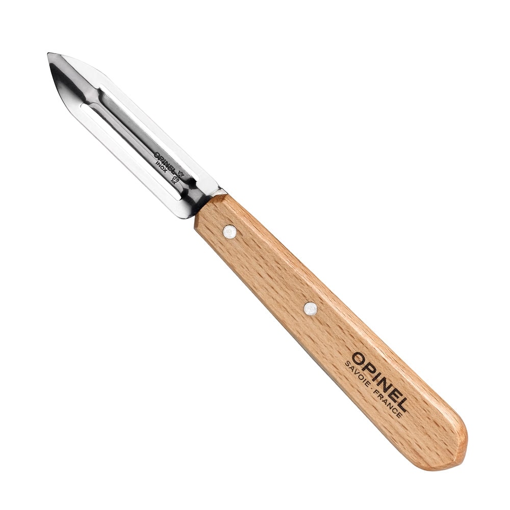 Eplucheur N°115 manche en bois naturel -  Marron Autre forme Acier Inoxydable (inox  Opinel 16.00x1.90 cm