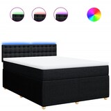 thumbnail of vidaXL Boxspringbett mit Matratze Schwarz 140x200 cm Stoff