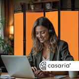 thumbnail of Casaria Paravent Raumteiler Sichtschutz Verstellbar 180x163cm Orange