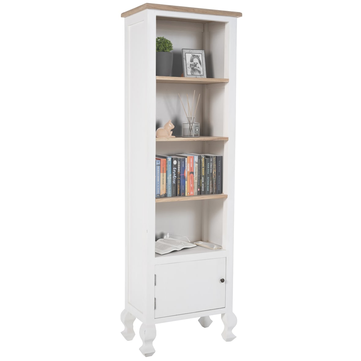 Bücherregal Dorma natura/weiß