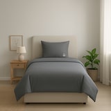 thumbnail of Benetton - 2-delige beddenset (dekbedovertrek 150x220 + kussensloop 63x63 cm) donkerblauw/beige