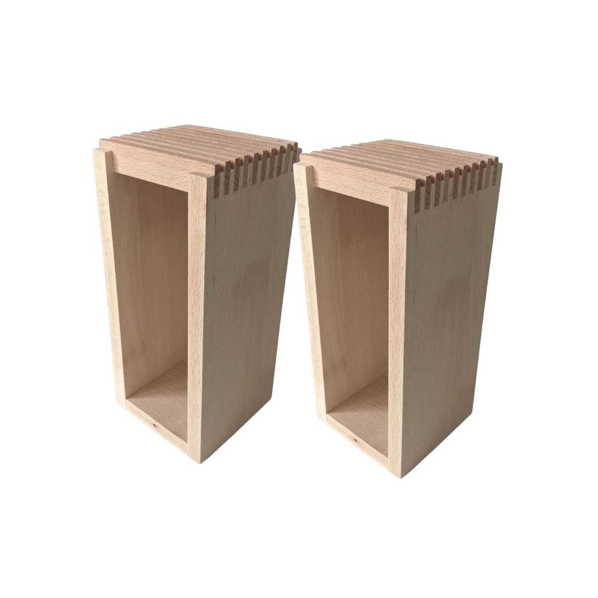 Juego de 2 bloques de cuchillos de madera Fackelmann Woodworking