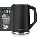 thumbnail of Arendo Wasserkocher, 1,5 Liter, 40-100 Grad Temperaturwahl, LED-Display, hochwetiger Edelstahl, Schwarz