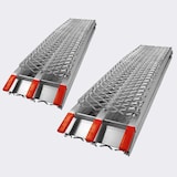 thumbnail of Helloshop26 - Set di 2 rampe di carico pieghevoli multiuso in alluminio con barra di sicurezza 226 cm fino a 680 kg 3416087