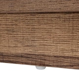 thumbnail of Armário HWC-K75, cómoda de tábua alta, porta de correr 8 compartimentos de arrumação, metal industrial com aspeto de madeira 163x76x38cm ~ castanho