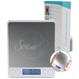 thumbnail of SOEM® Keukenweegschaal Digitaal met Kom en Roze maatlepel set – Compacte Precisie Weegschaal 0.1 gram – Koffie Weegschaal  – Tarra functie