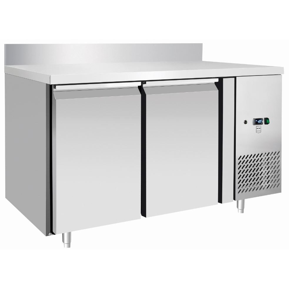METRO PROFESSIONAL Table réfrigérée négative GCF2100BS, 136 x 70 x 85 cm, 215 L, 2 portes, argenté