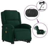 thumbnail of vidaXL Massagesessel mit Aufstehhilfe Elektrisch Dunkelgrün Samt
