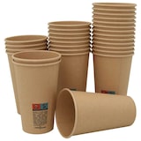 thumbnail of DELUKE® Pappbecher Braun 1000 Stück - 400ml Einwegbecher Getränkebecher Pappe Becher Einweg Kaffeebecher Teebecher Partybecher