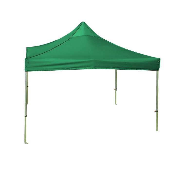 Gazebo 3x3 m verde certificato IGNIFUGO SENZA laterali pieghevole alluminio piantone esagonale 45mm