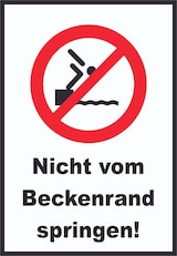 thumbnail of Nicht vom Beckenrand springen Schild A2 (420x594mm)